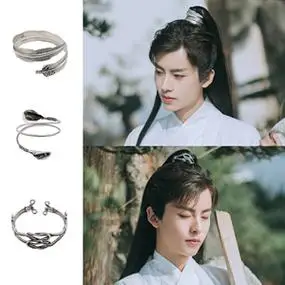 后雨山古风汉服帅气仙侠客书生魏晋束发冠男苗银做旧cos影视头饰
