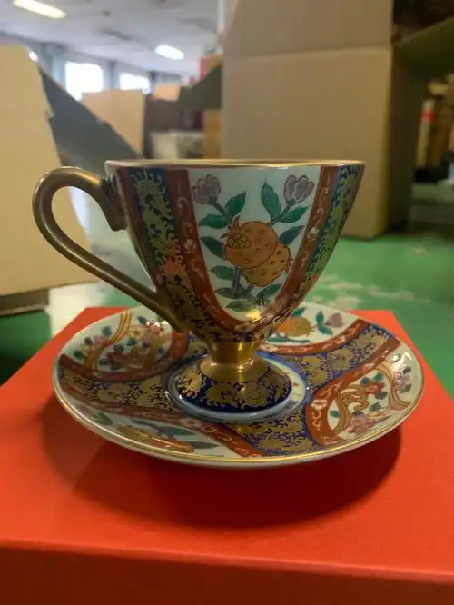 林九郎窑古伊万里风咖啡杯7515纯手工绘制#日本瓷器回流  #林九郎