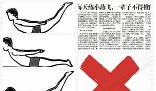 腰椎间盘突出正确的"燕子飞"锻炼方法