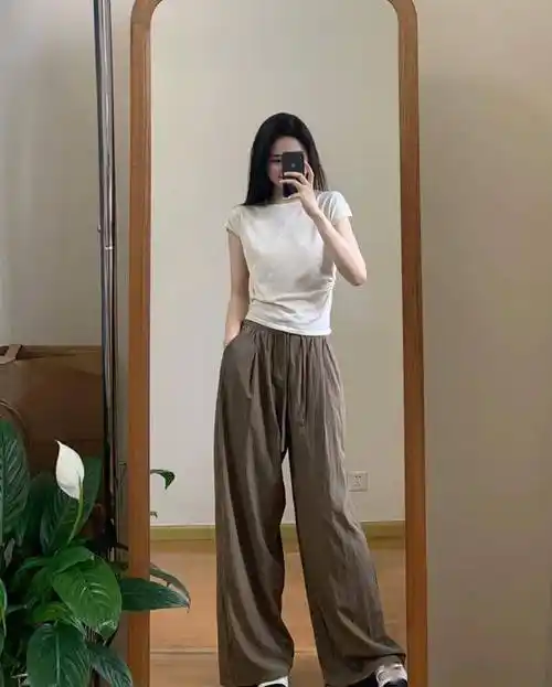 亚麻阔腿裤,这样穿才真的时髦!