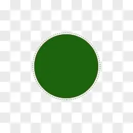绿色圆形边框