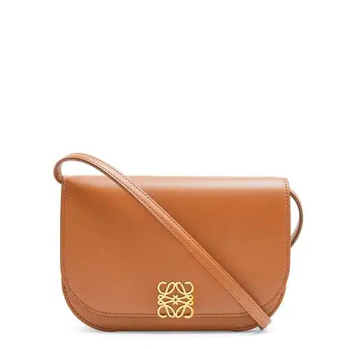 【包税】loewe/罗意威 2021秋冬新款 goya系列 女士棕褐色真丝小牛皮