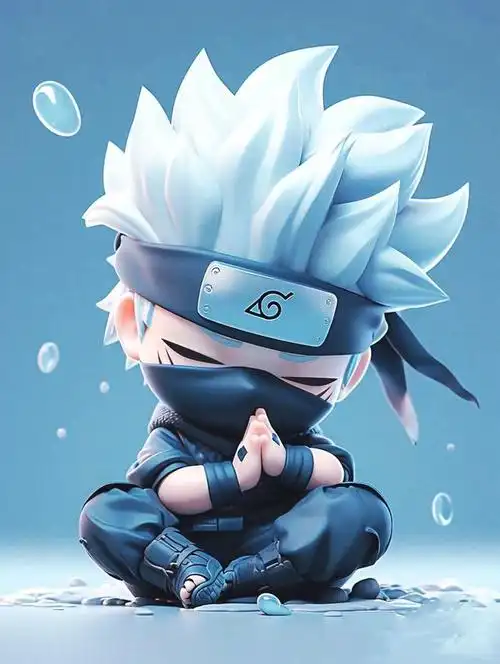 超级可爱的迷你卡卡西放一个在书桌上每天看看心情大好