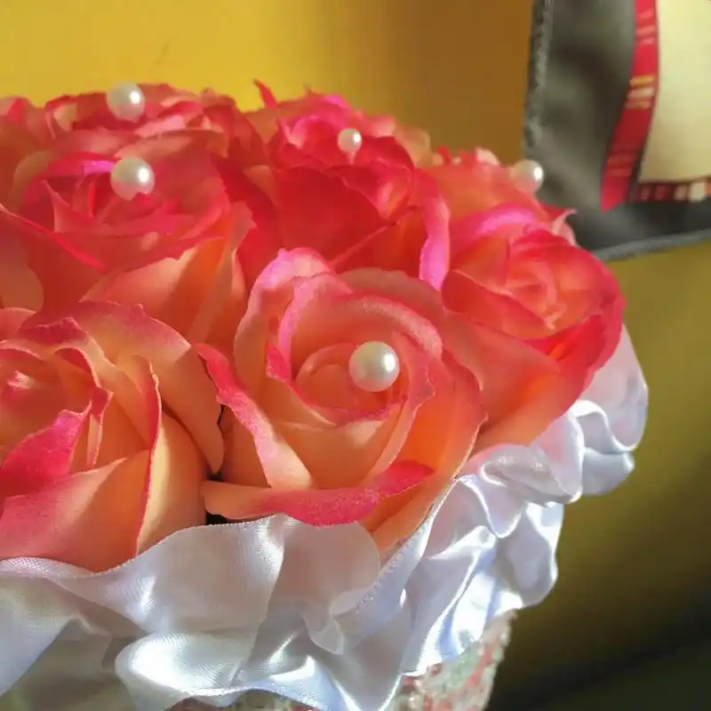 爱莎玫瑰小香风香皂花花束