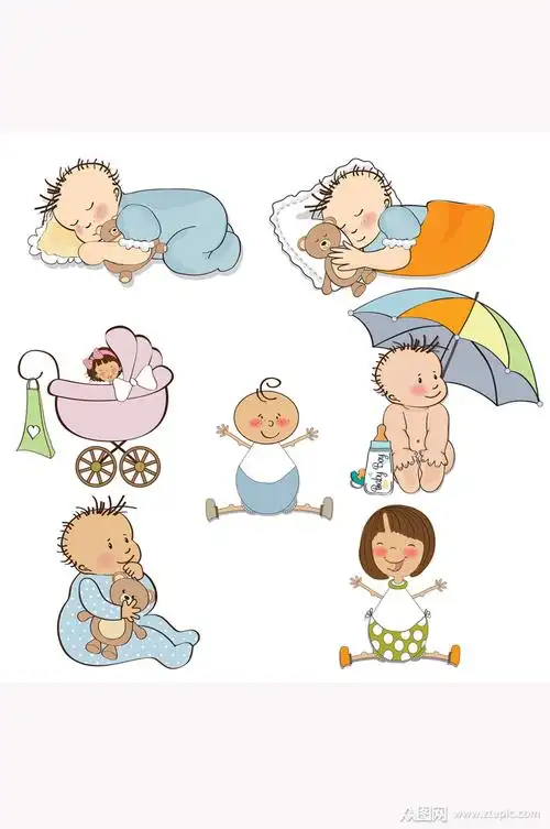 卡通动漫可爱小孩