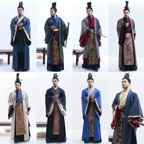 影视古装秦朝汉朝魏晋皇帝服龙袍大王服饰男汉服大臣服秦始皇服装