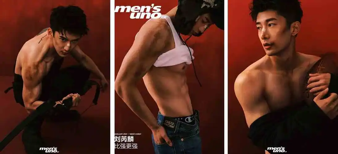 刘芮麟战损妆肌肉大片 风度mens uno荷尔蒙栏目