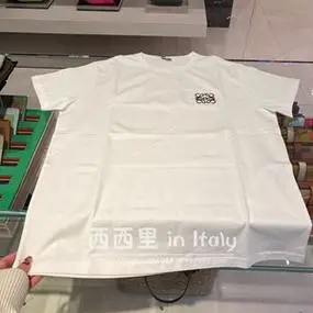 意大利代购 loewe/罗意威新款圆领小logo棉质anagram短袖男女t恤