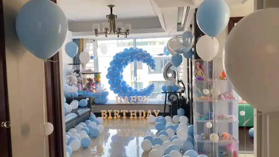 家里6岁生日布置_生日布置_气球_杭州攻略_生日布置家里_家居家装
