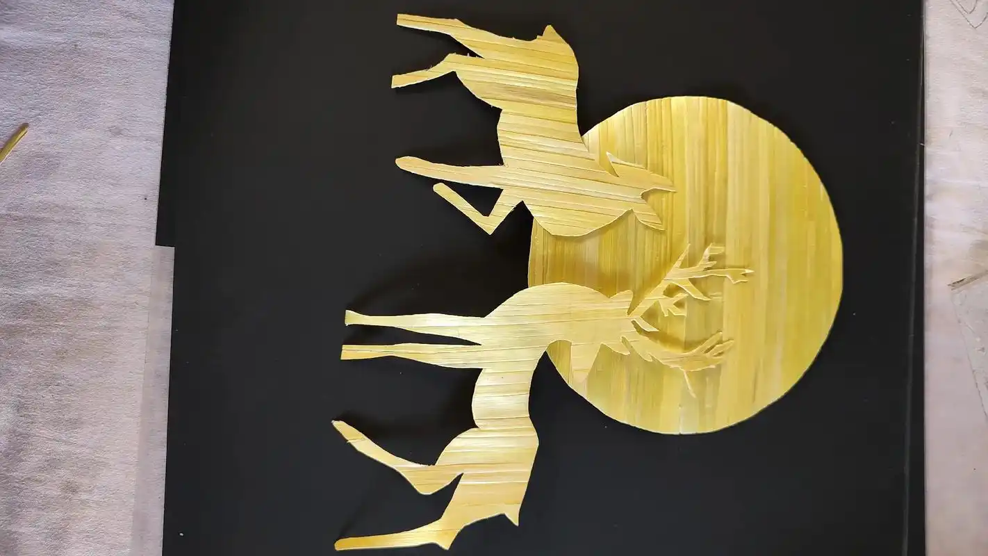 麦秆画半成品#原创 #纯手工打造  - 抖音