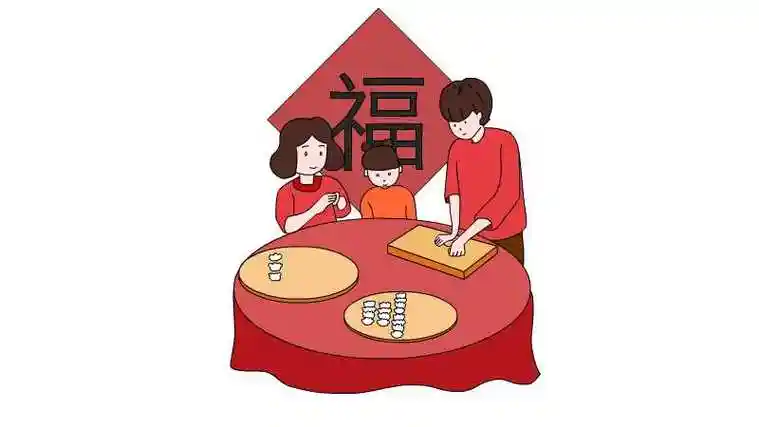 春节包饺子简笔画春节包饺子简笔画步骤