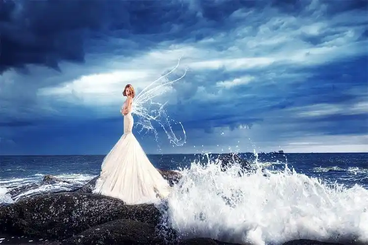 具有创意唯美感婚纱照——深圳婚纱照