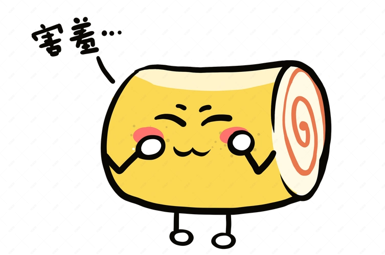 美食餐饮q版驴打滚害羞免抠png