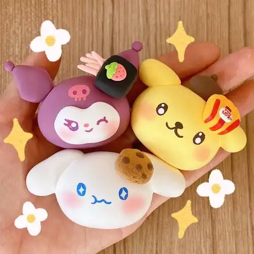 超轻粘土78三丽鸥零食星球爆米花曲奇