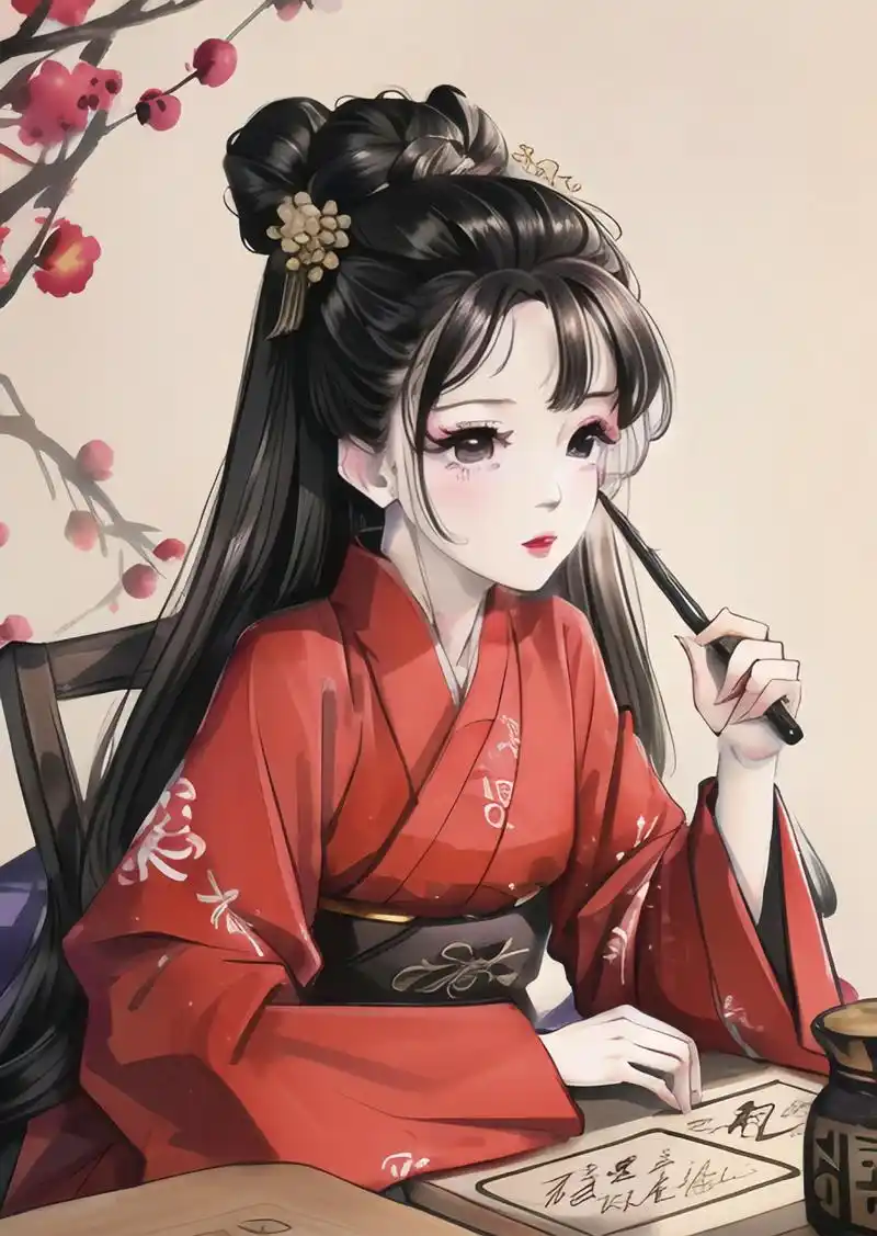 汉服少女 |读书不觉已春深 留花翠幕,添香红袖,常恨情长春短.