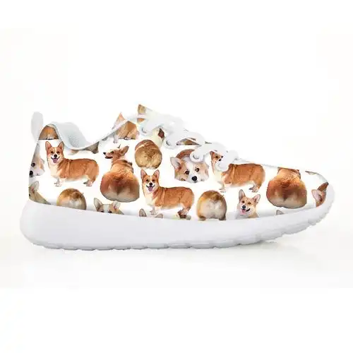 独立站货源dog狗狗头像渐变色图案休闲鞋儿童运动鞋girls shoes