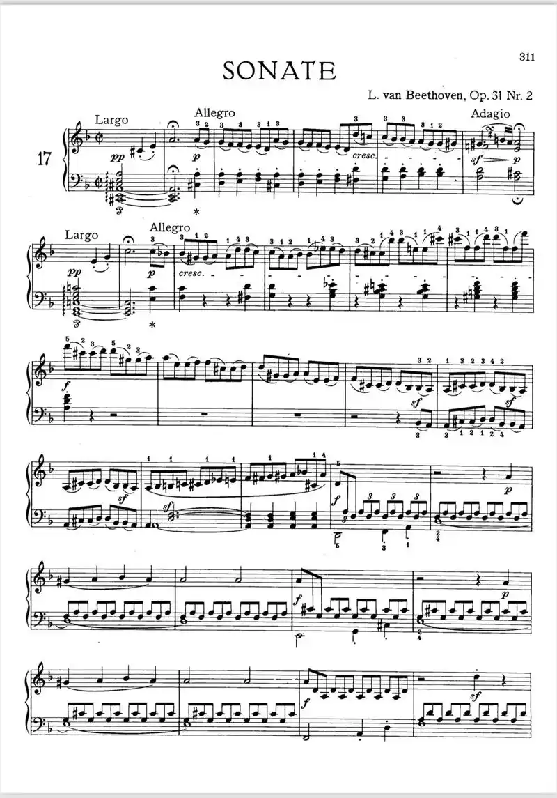 钢琴谱子分享.贝多芬奏鸣曲"暴风雨"第一乐章 - 抖音