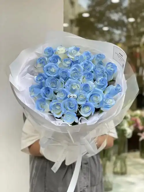 蓝色系花束丨玫瑰