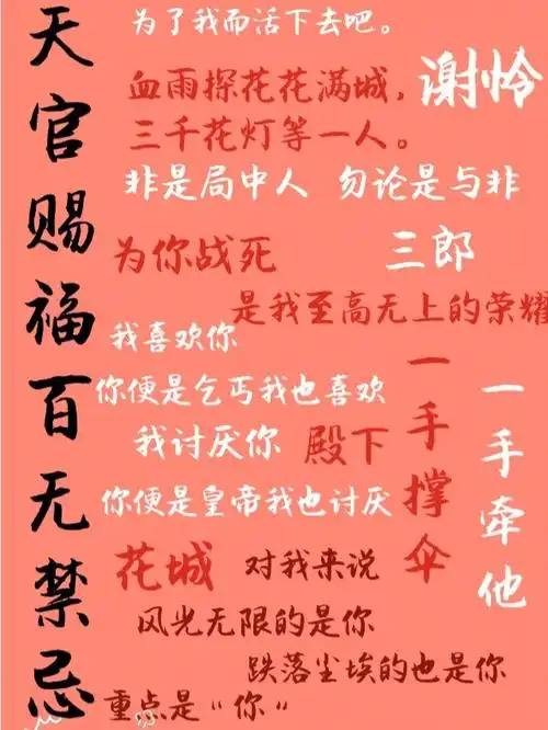 天官赐福经典语录