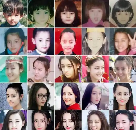 迪丽热巴童年照被疯传,比洋娃娃都精致,在逃公主真是从小美到大_漂亮