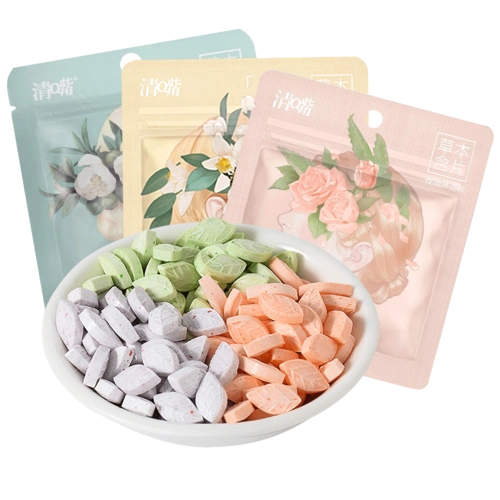 清嘴糖草本含片12g*20包咀嚼片清q嘴压片糖果亲嘴接吻糖清新口气 - 篱