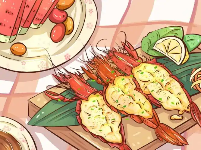 绘画小课堂烤串啤酒哈起来