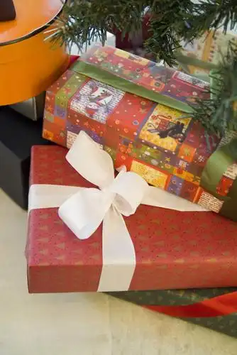 无人,竖图,俯视,室内,特写,白天,植物,礼盒,礼物,圣诞节,一堆,堆叠