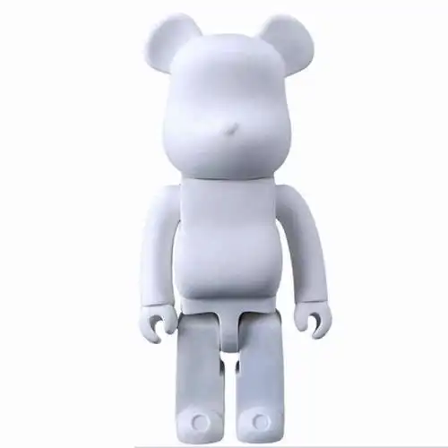 bearbrick暴力熊积木熊摆件素体白色关节可动手工涂鸦diy白胚公仔