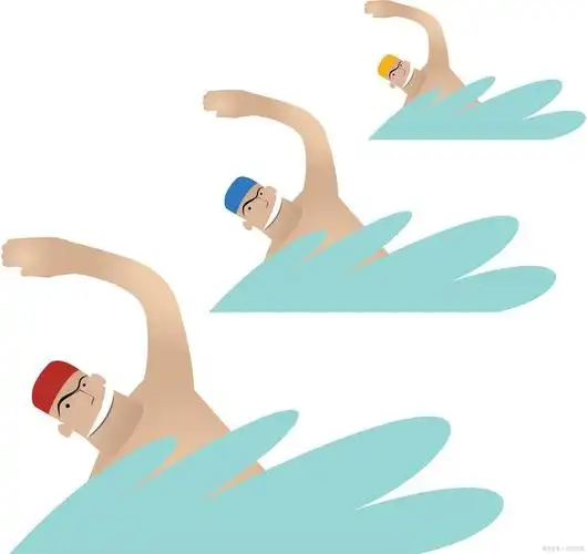 正好与道楷相遇,敏奈折返后换成仰泳,而道楷依然使用自由泳姿势,两人