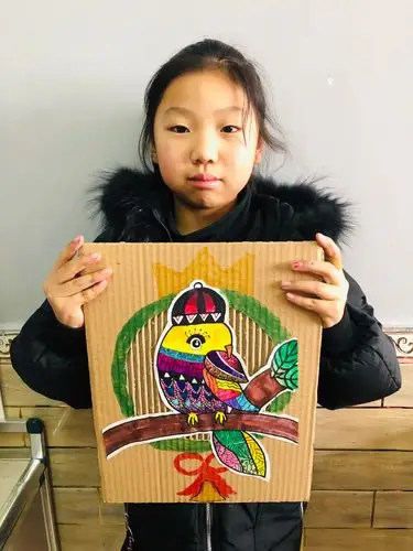 陶子书画姜宏美术瓦楞纸画欣赏