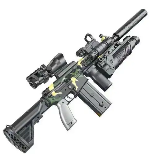 儿童玩具枪m416软弹枪电动连发手自一体突击男孩吃鸡装备礼物 手动黑