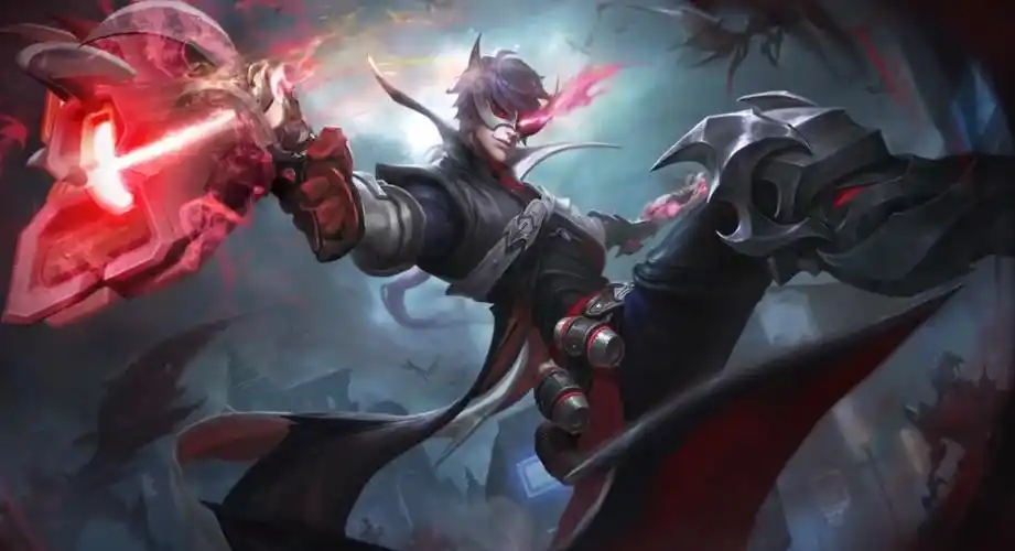 从海报中可以看到,马可波罗在这个皮肤中是化身为了手持双枪的的赏金