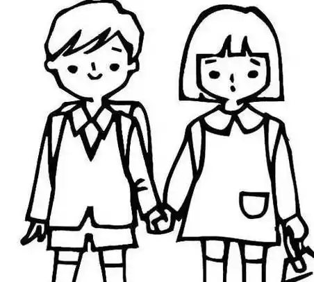 手牵手简笔画 小朋友手牵手简笔画