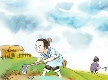 古代人耕地种田 古代