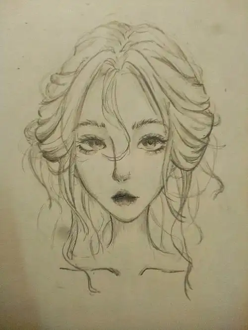 临摹手绘铅笔漫画