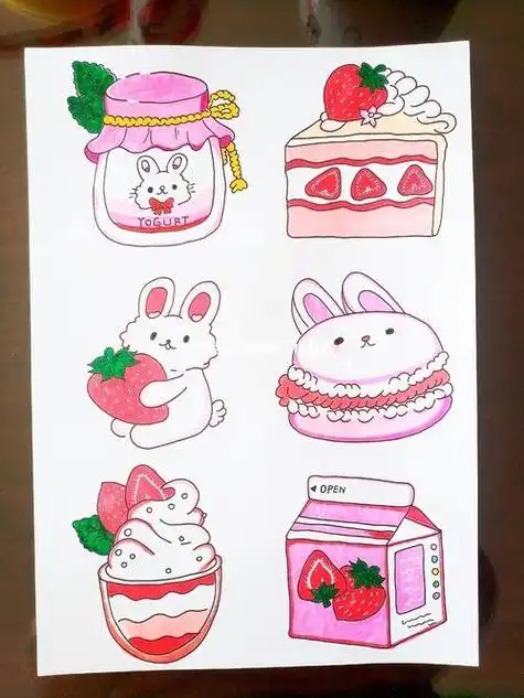 甜品简笔画甜品简笔画图片大全可爱