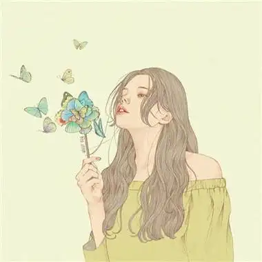 手绘文艺范女生头像伤感