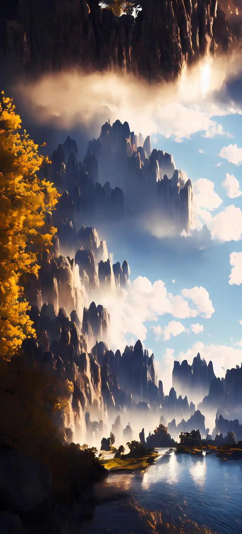 山水壁纸,江山如画,祖国长春,盛世当歌