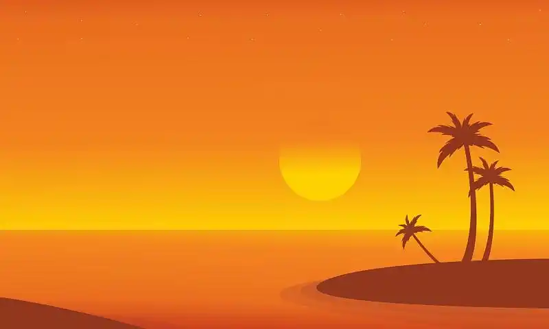 在日出的海边景色图片