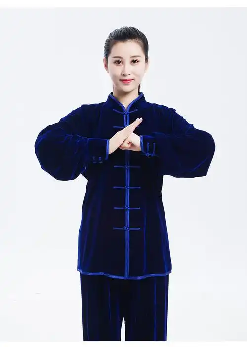 逋曼太极服金丝绒秋冬加厚晨练中老年冬季男女武术服练功服太极拳服装