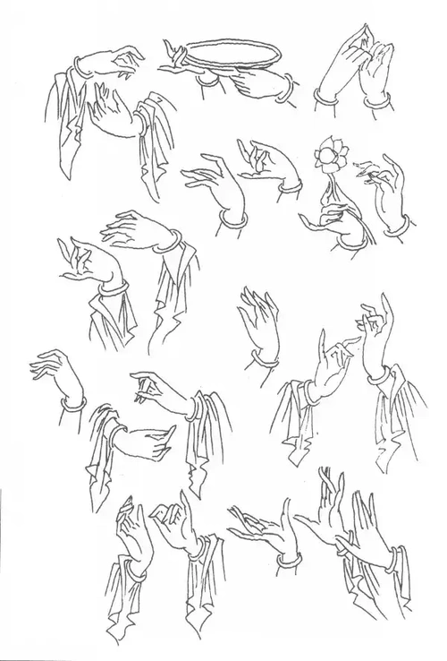 中国画中白描手的画法学习的最佳范本