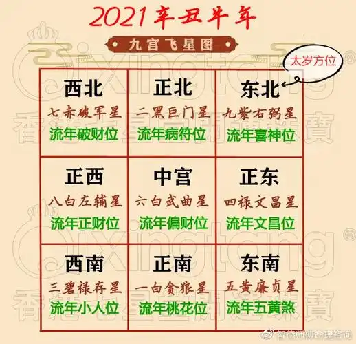 风水飞星局2021年辛丑年流年九宫飞星凶星加临及化解