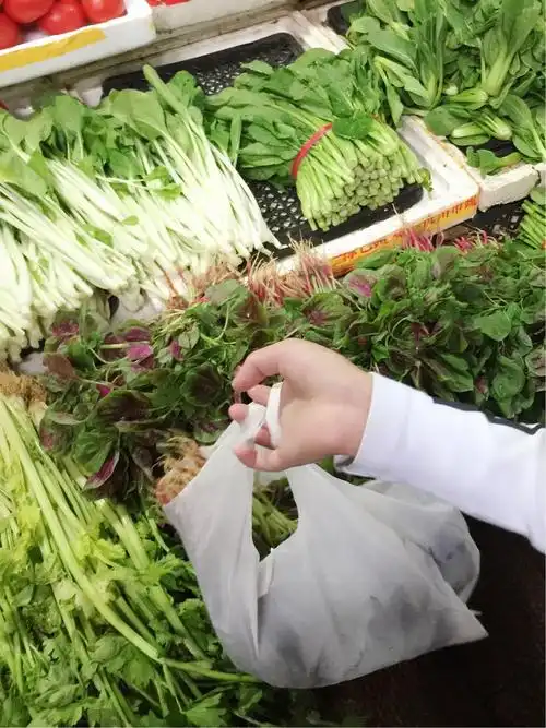 吃完早餐,和外婆一起去菜场买菜,满载而归.