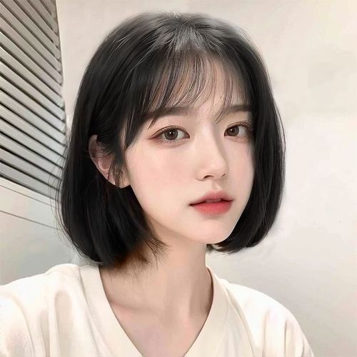 假毛女短发网红夏季减龄学生波波头短直发空气刘海发型自然全头套