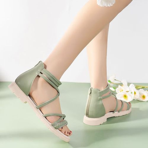 戈森凡(gesenfan)高中女生士小号凉鞋平底学生韩版青少女凉鞋女学生