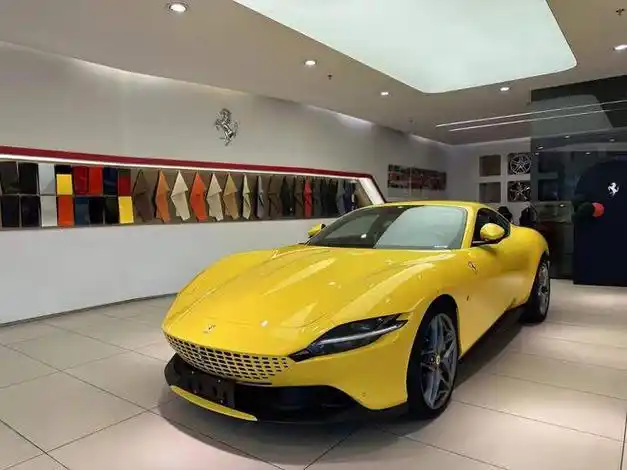 法拉利roma黄色现车最低价230万颜色齐全|跑车|豪车|轿跑|法拉利roma
