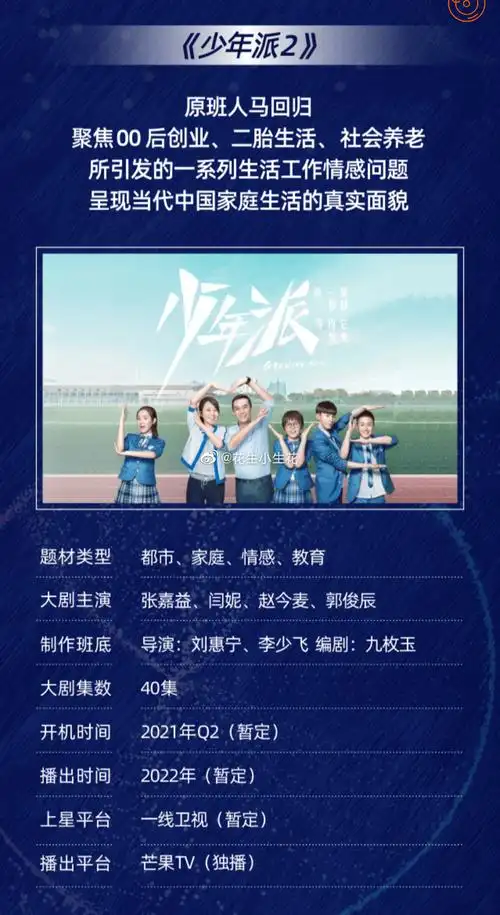 少年派2开机时间2021q2播出时间2022