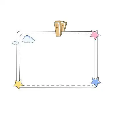 卡通手账本边框