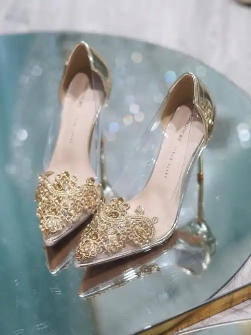 水晶鞋婚鞋公主水钻