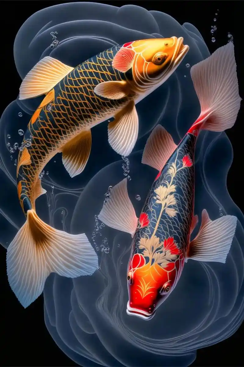 锦鲤附体,好运连连,2023试试这个壁纸! #ai - 抖音
